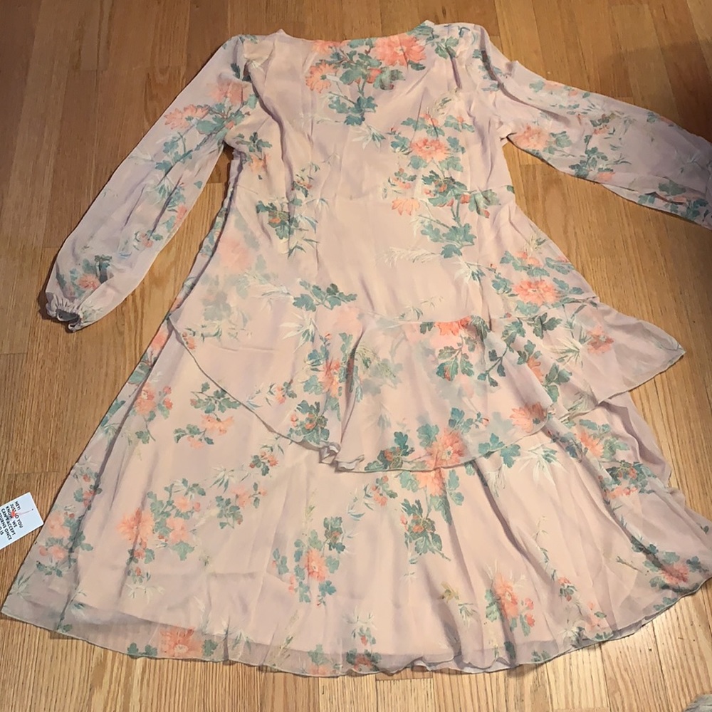 ASOS Design Curve Wrap Waist Floral Print Midi Dress 20 - Picture 7 of 12